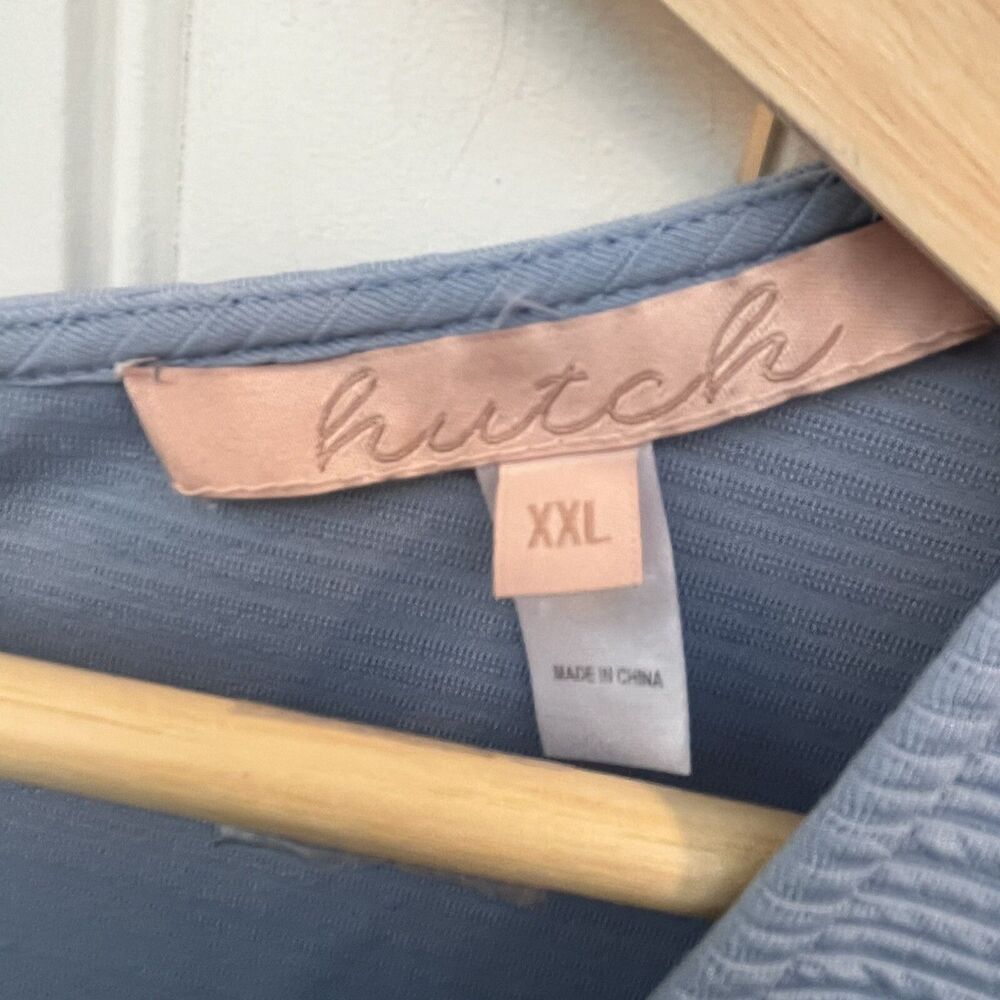 Anthropologie Hutch XXL Blue Lisa Knit Flare Dress Stretch Princess Seams Plus - Picture 6 of 9